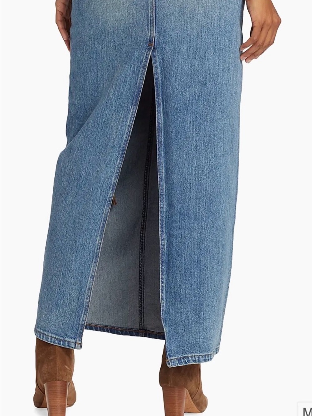 Reformation Daria Ultra High Rise Denim Maxi Skirt Wash Size 29 - Picture 2 of 6